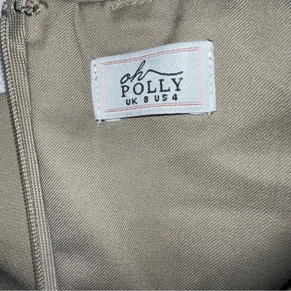 Oh Polly Bruna Woven Twill Wrap Over Pleated Mini Dress Size 4 Preppy Party Chic - Picture 10 of 12